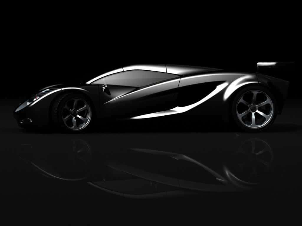 Sleek Black And White Car Wallpaper