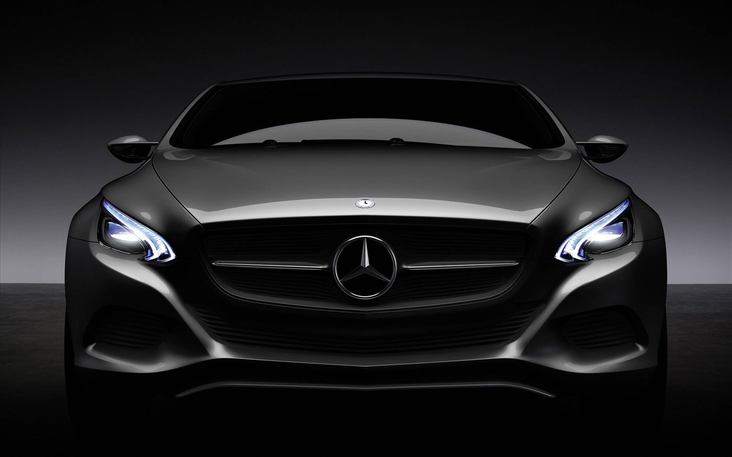 Sleek Black Mercedes Benz In High Definition Wallpaper