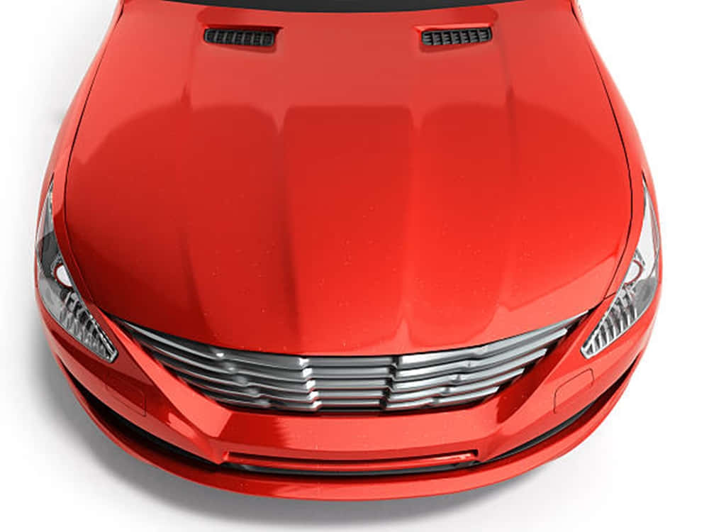 Sleek Car Hood With Beautiful Reflections Wallpaper