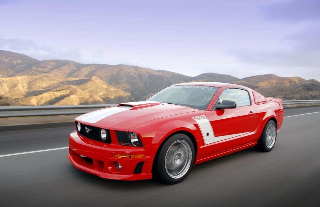 Sleek Ford Mustang Roush On The Road Wallpaper