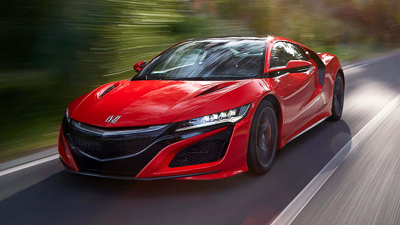 Sleek Honda Nsx In Action Wallpaper