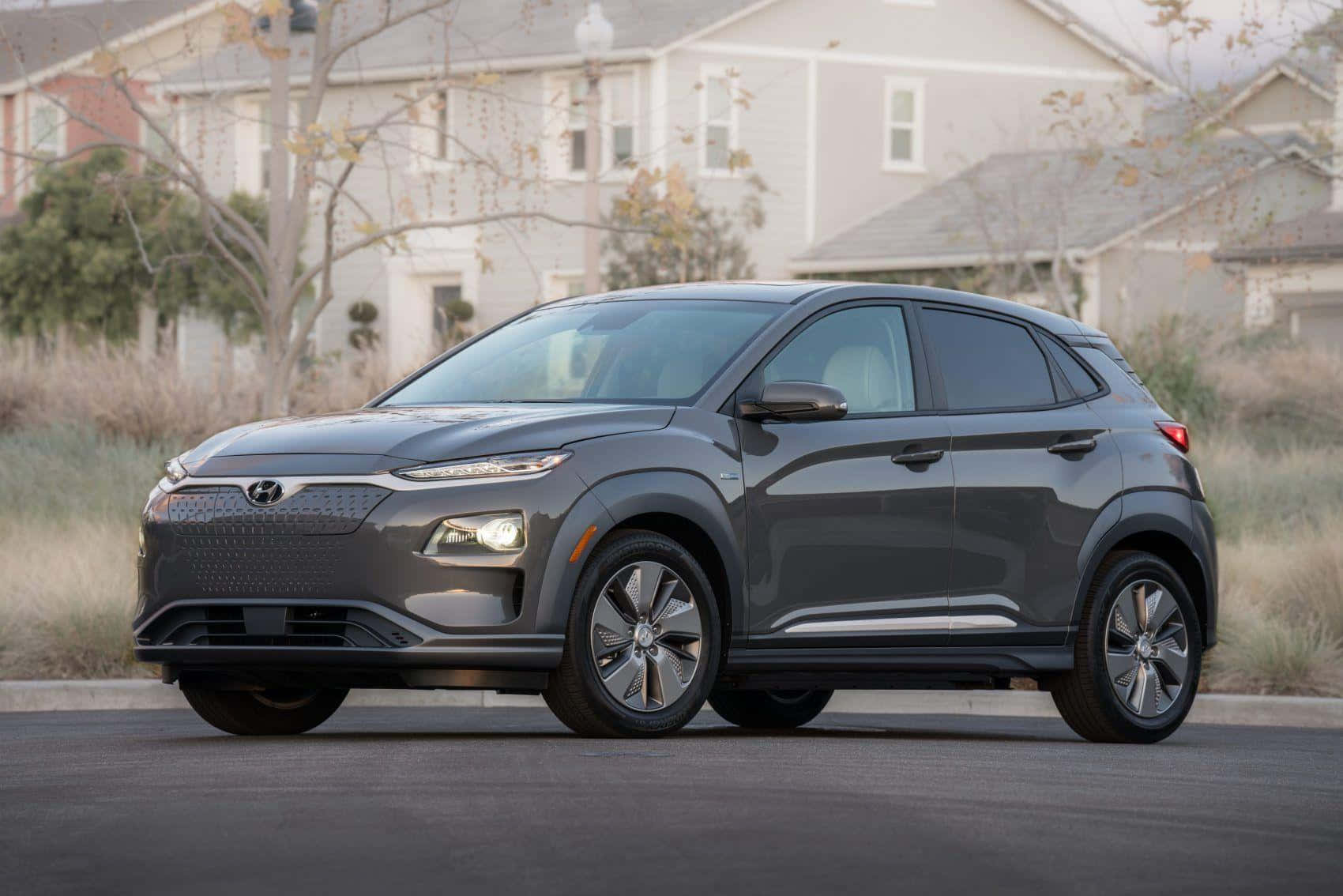 Sleek Hyundai Kona In Stunning Outdoor Landscape Wallpaper