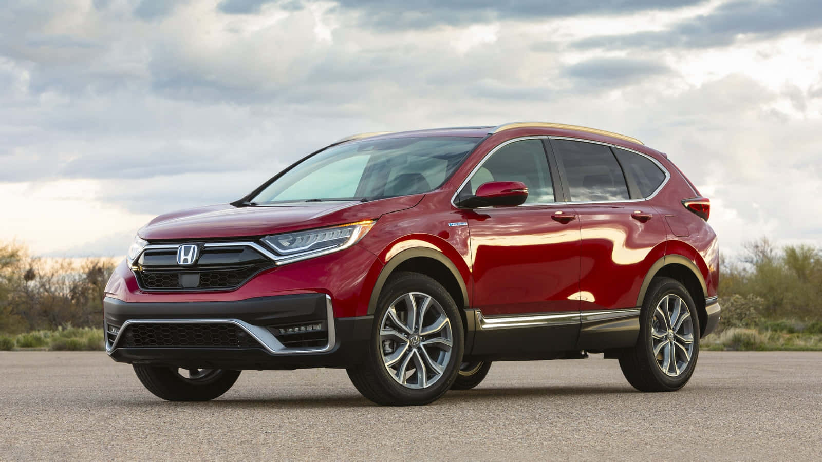 Sleek Modern Honda Cr-v On The Highway Wallpaper