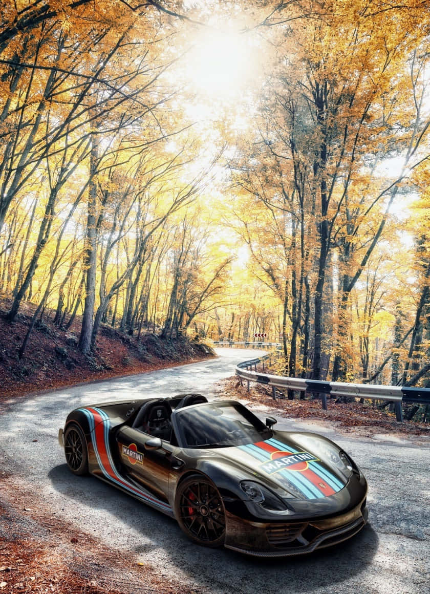 Sleek Porsche 918 Spyder Showcasing Its Dynamic Design Wallpaper