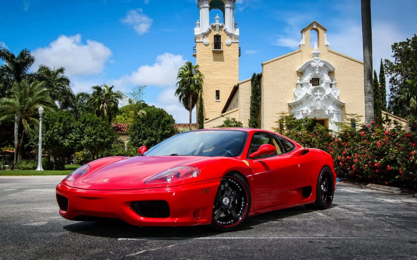 Sleek Red Ferrari 360 Modena In Pristine Condition Wallpaper