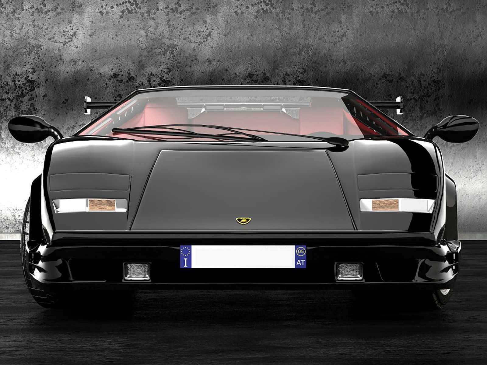 Sleek Red Lamborghini Countach In Action Wallpaper