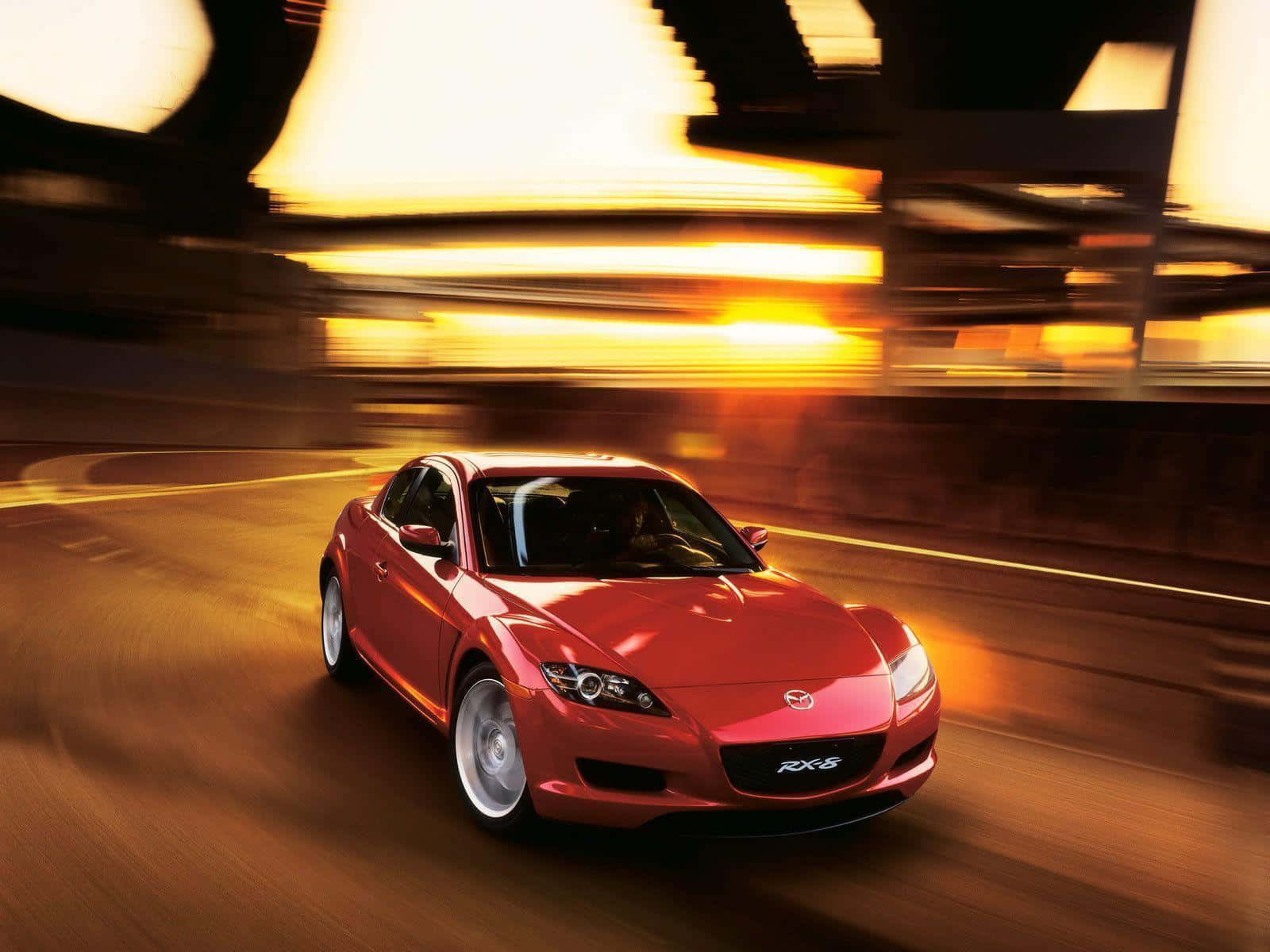 Sleek Red Mazda Rx-8 Wallpaper