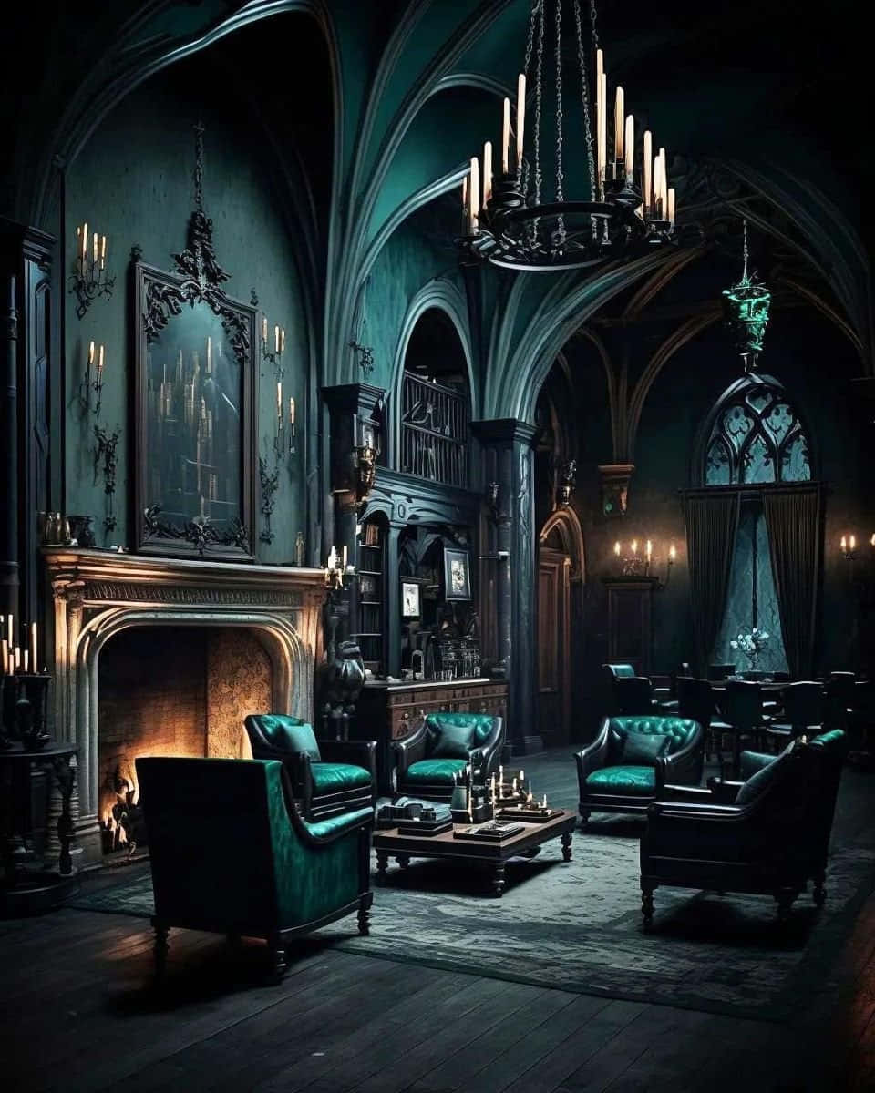 Slytherin Common Room Harry Potter Wallpaper