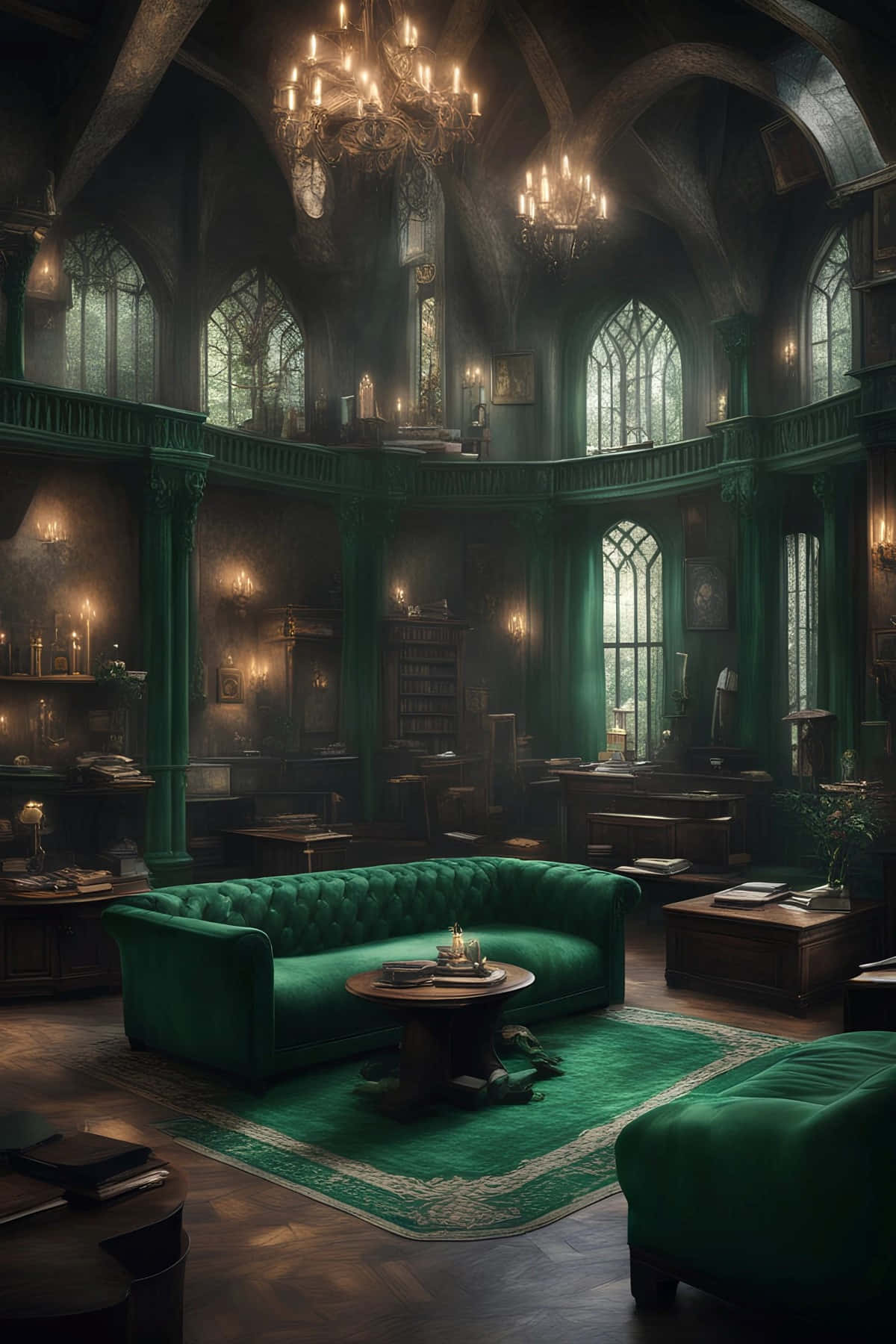 Slytherin Common Room Hogwarts Wallpaper