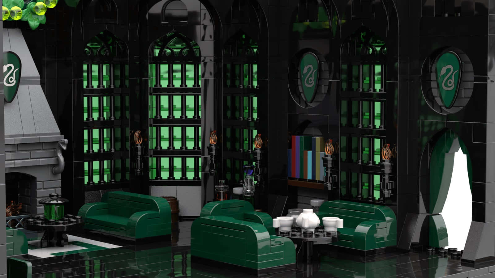 Slytherin Common Room Lego Set Wallpaper