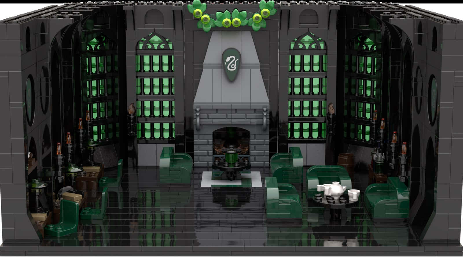 Slytherin Common Room Lego Set Wallpaper