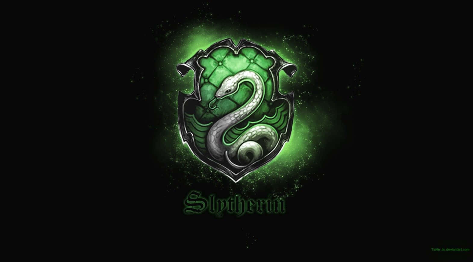 Slytherin Jaded Design Wallpaper