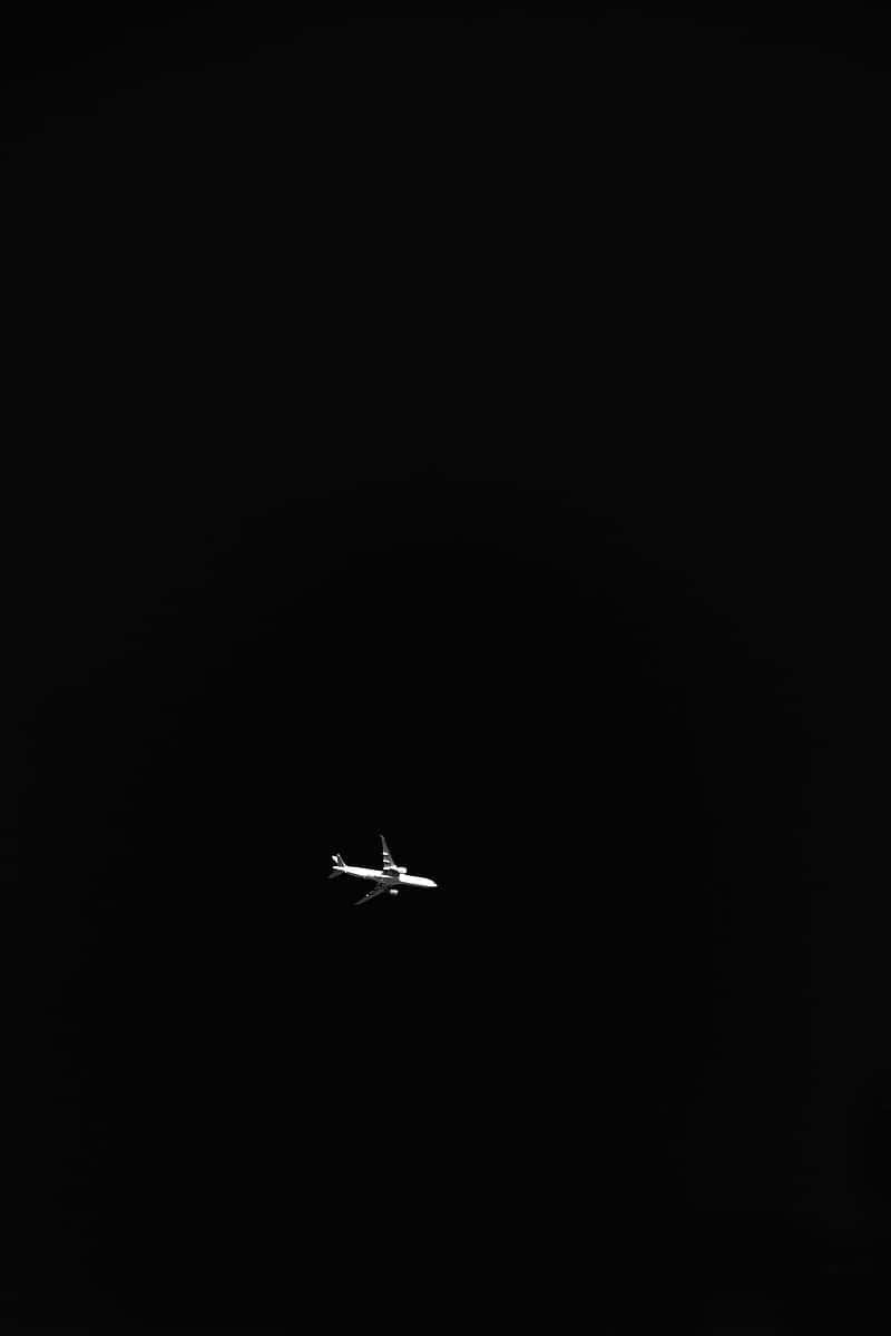 Small Airplane Minimalist Wallpaper