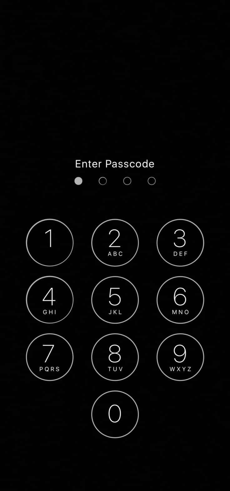 Smartphone Lock Screen Passcode Interface Wallpaper