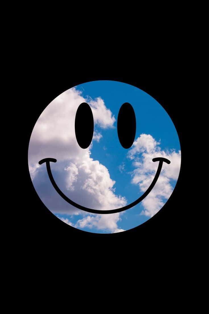 Smiley Face Clouds Sky Overlay Wallpaper