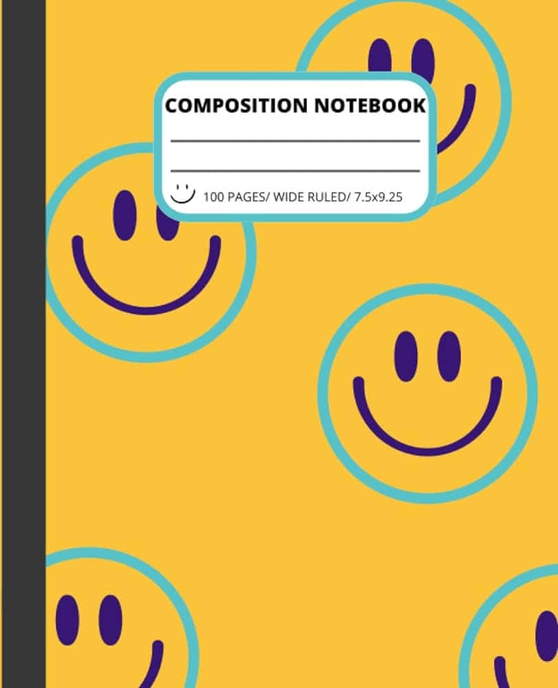 Smiley Face Composition Notebook Cover Wallpaper