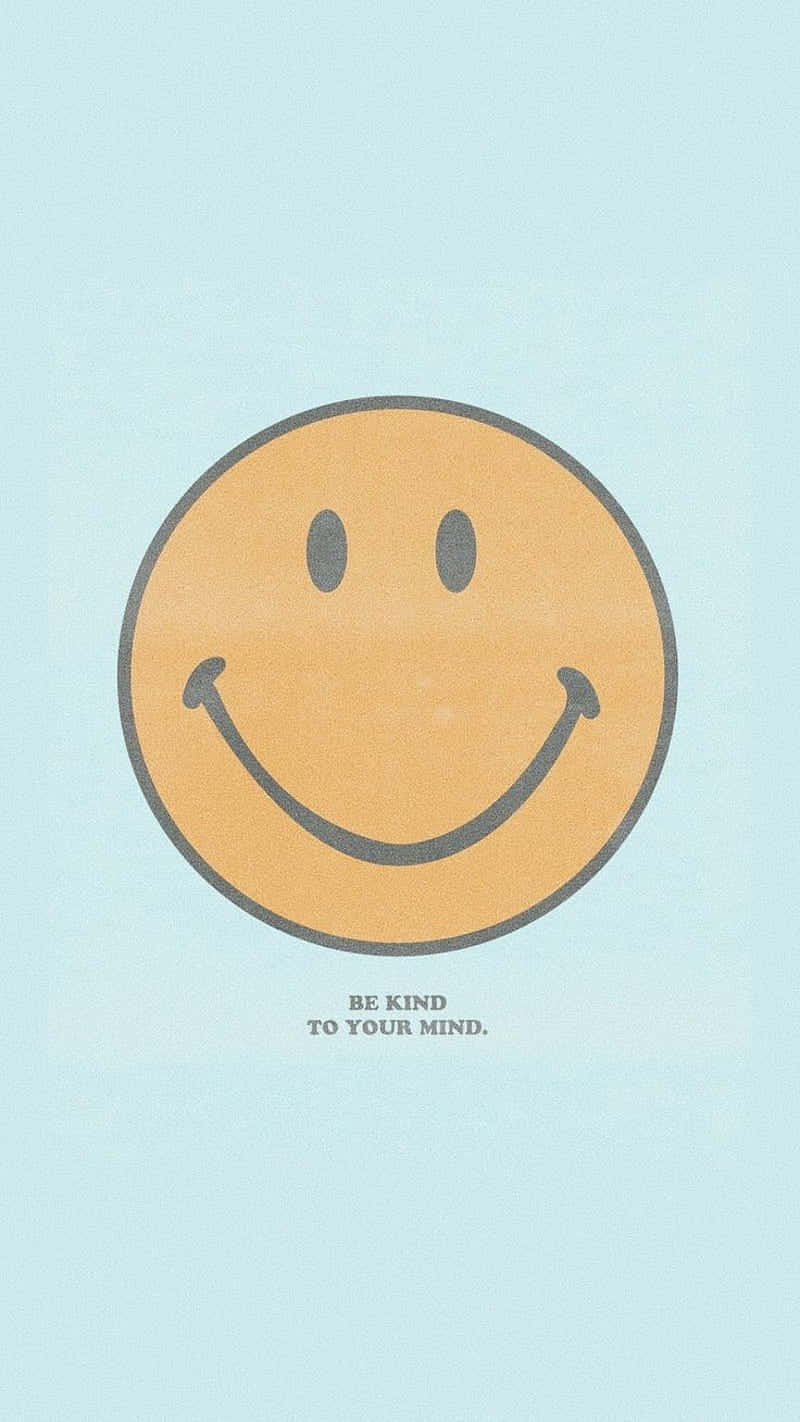 Smiley Face Mental Health Reminder Wallpaper