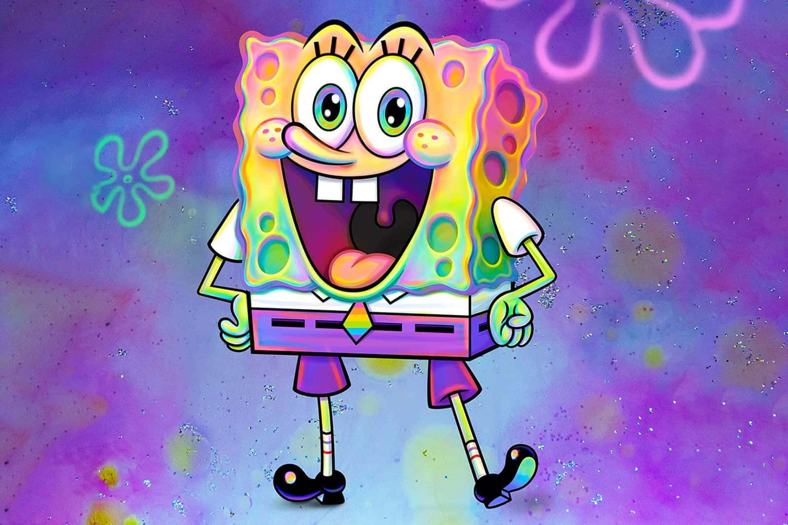 Smiling Aesthetic Spongebob Squarepants Wallpaper