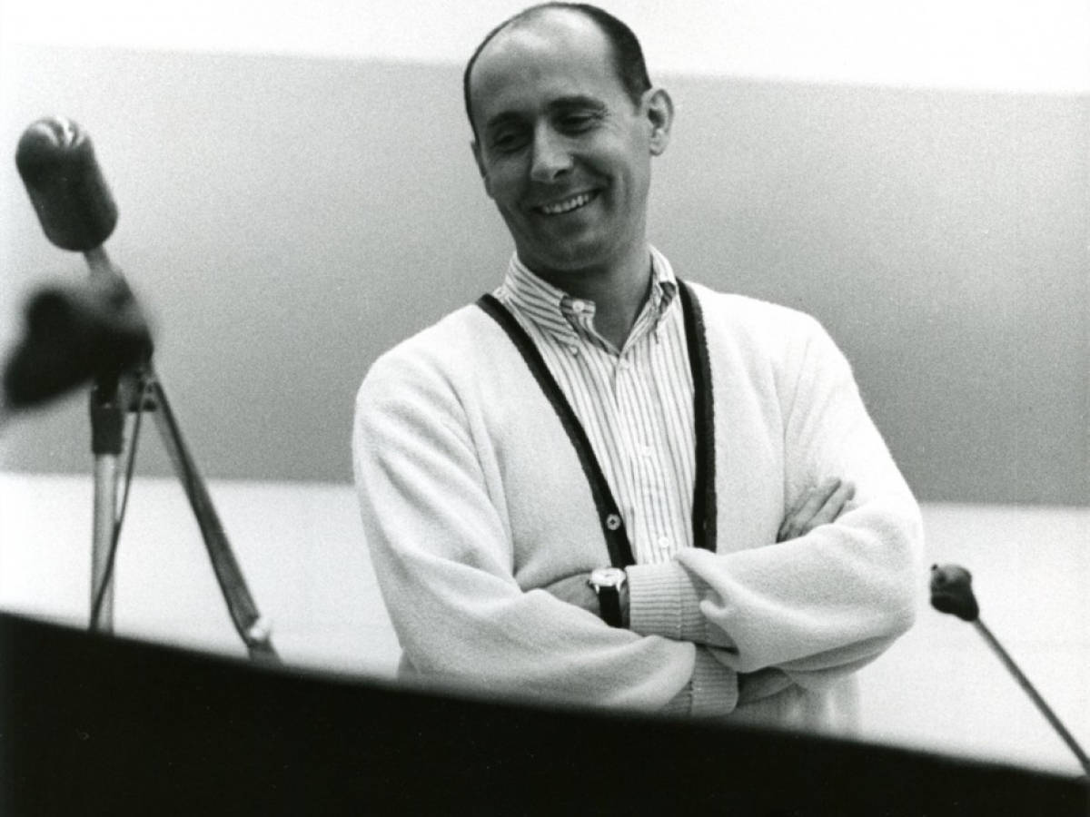 Smiling American Composer Henry Mancini Dutch Angle Shot Wallpaper