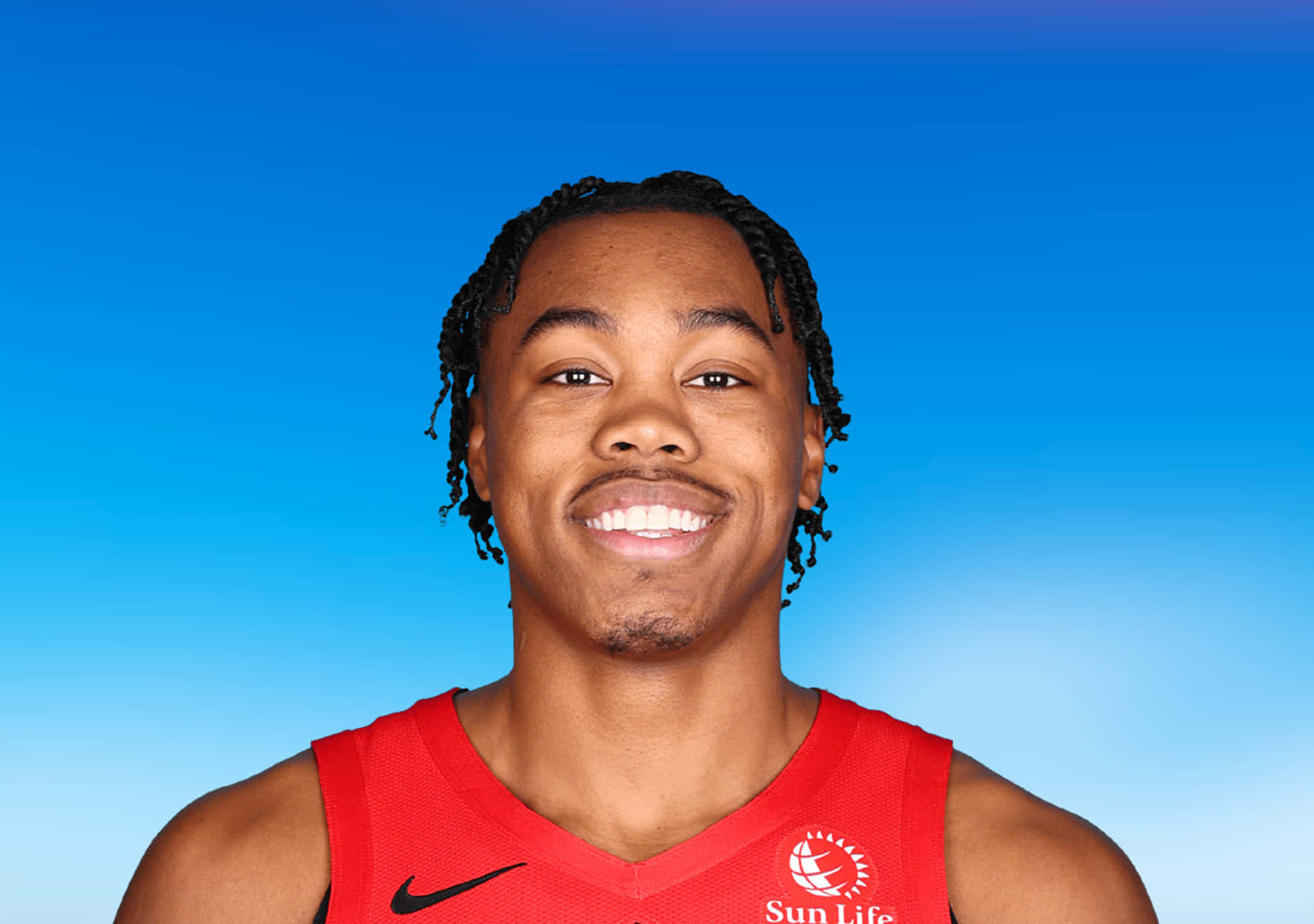 Smiling Basketball Player Portrait Wallpaper