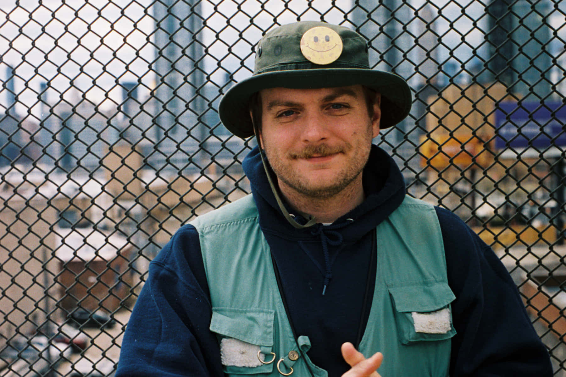 Smiling Man With Bucket Hat Wallpaper