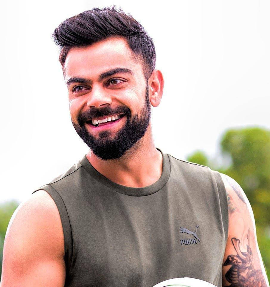 Smiling Virat Kohli Hd Wallpaper