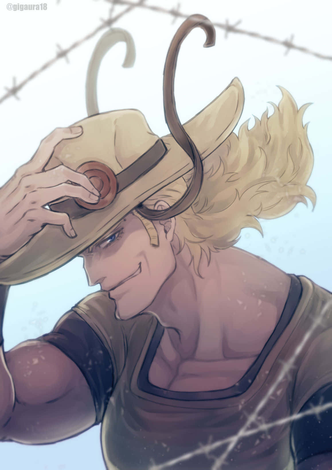 Smirking Cowboy Anime Character Wallpaper