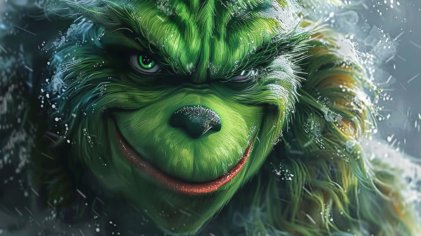 Smirking Grinch Artwork Wallpaper