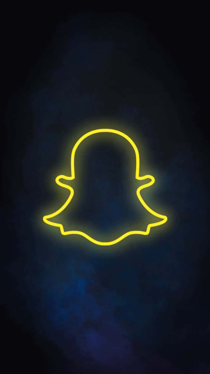 Snapchat_ Ghost_ Glowing_ Logo Wallpaper