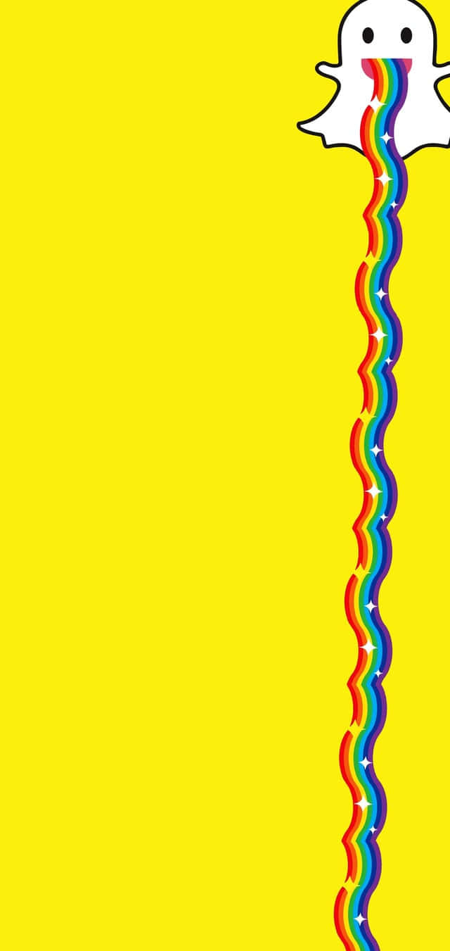 Snapchat Ghost Rainbow Trail Wallpaper