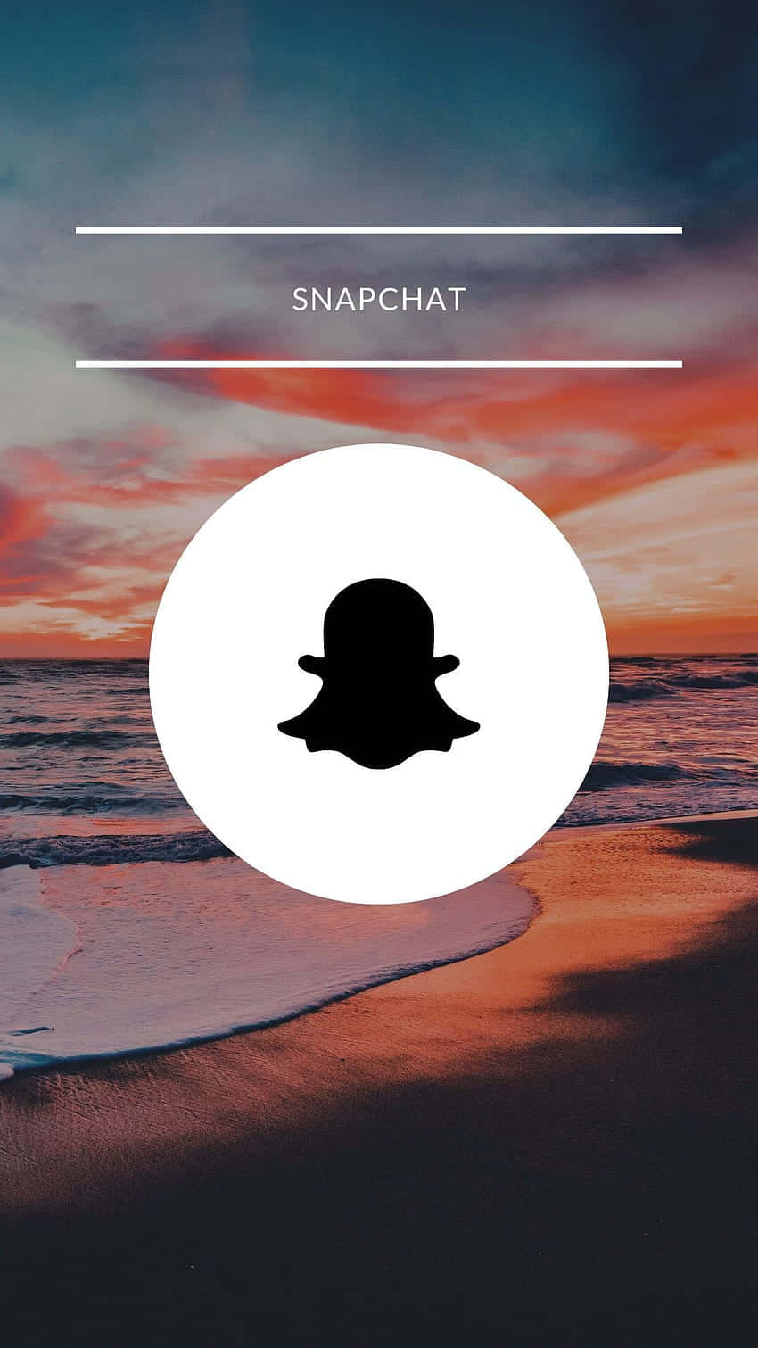 Snapchat Logo Beach Backdrop Wallpaper