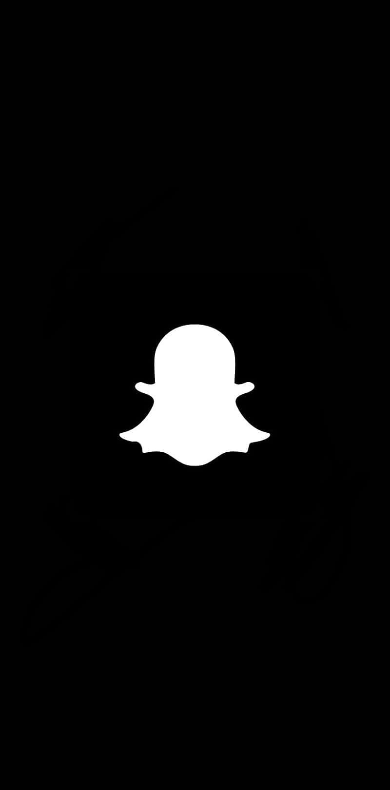 Snapchat Logo Black Background Wallpaper