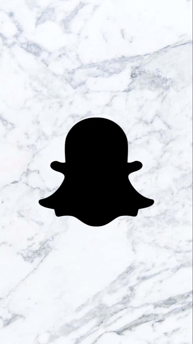 Snapchat Logo Marble Background Wallpaper