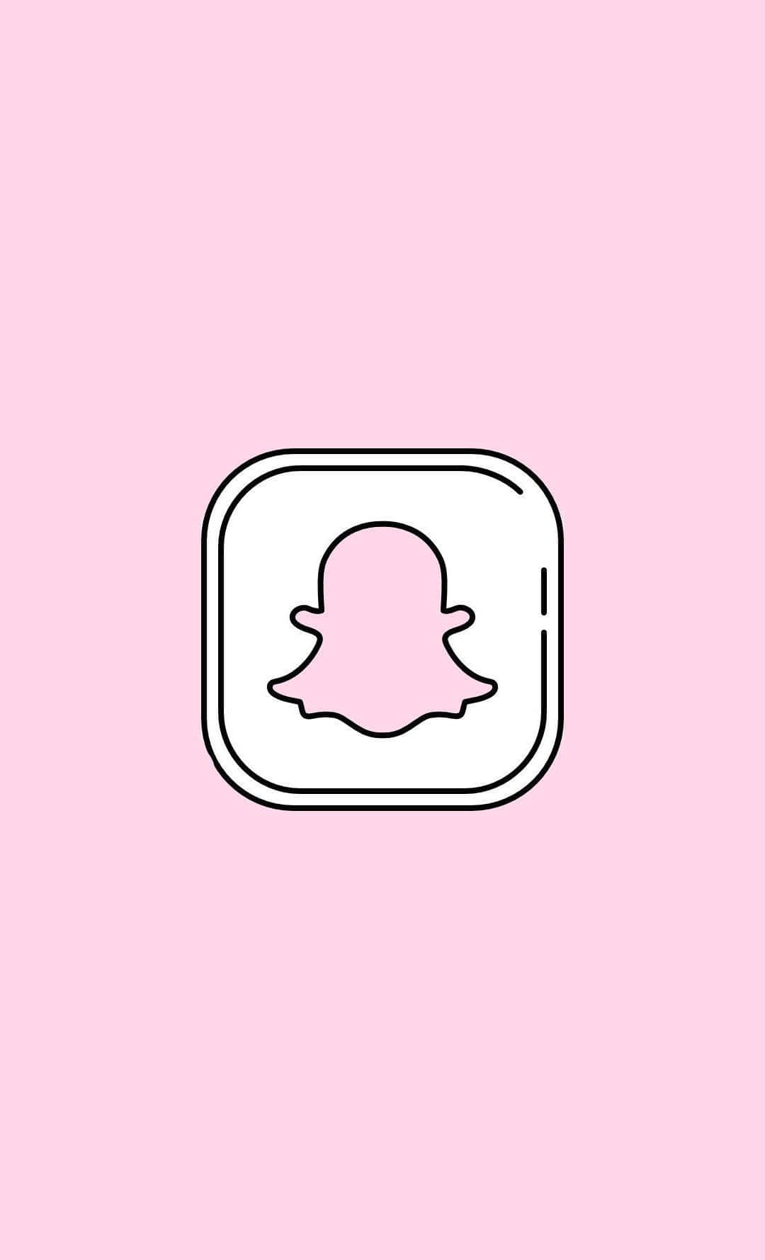 Snapchat Logo Pink Background Wallpaper