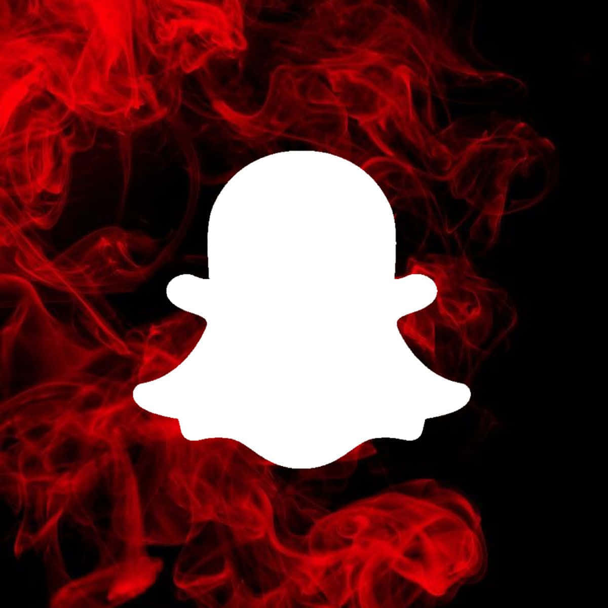 Snapchat Logo Red Smoke Background Wallpaper