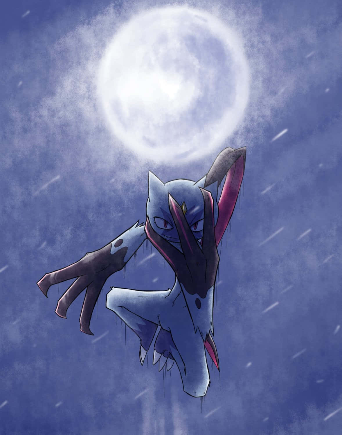 Sneasler Pokemon With Full Moon Wallpaper