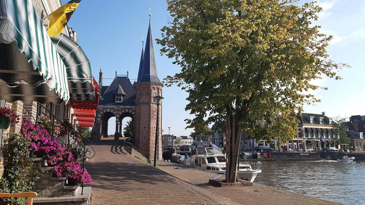 Sneek Waterpoort Gateway Netherlands Wallpaper