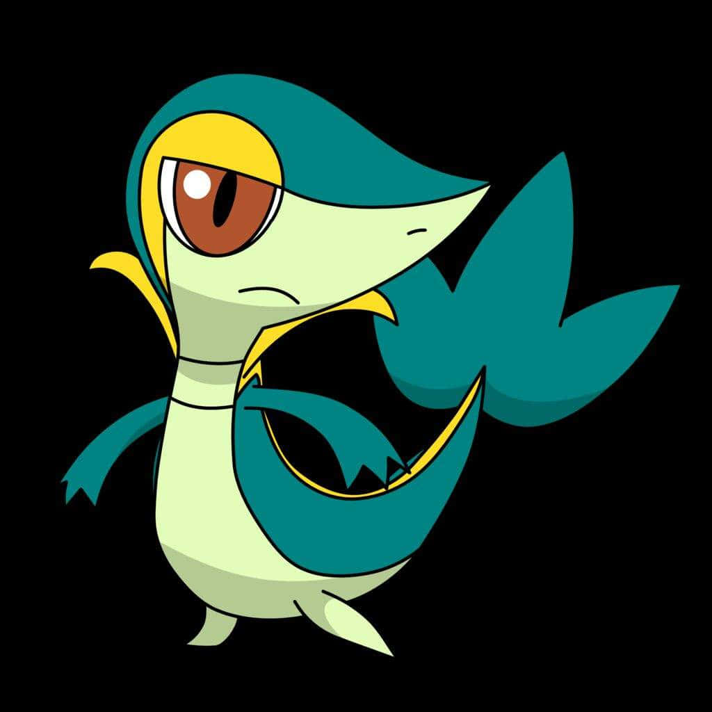 Snivy On Black Background Wallpaper