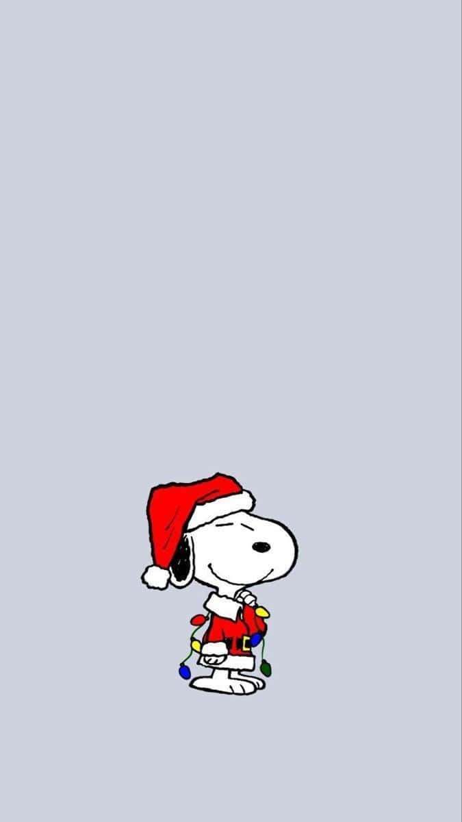 Snoopy Christmasi Phone Wallpaper Wallpaper