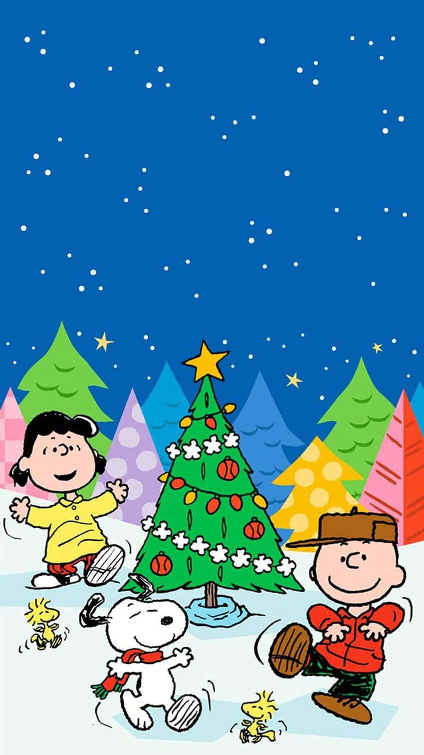 Snoopy Christmasi Phone Wallpaper Wallpaper