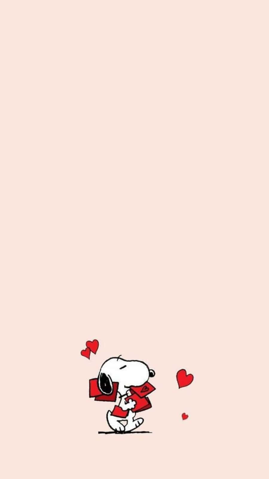 Snoopy Lovei Phone Wallpaper Wallpaper