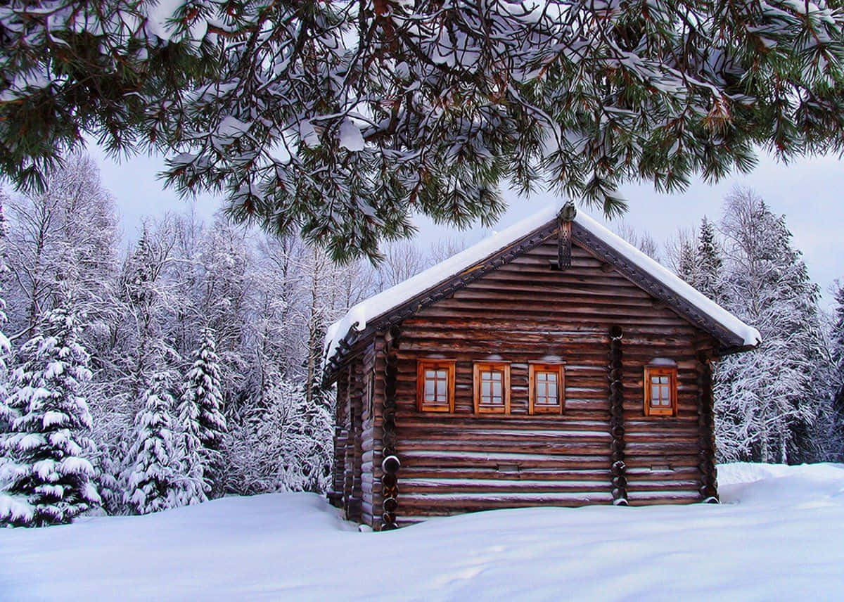 Snow Capped Mountains During Old Winter Wallpaper