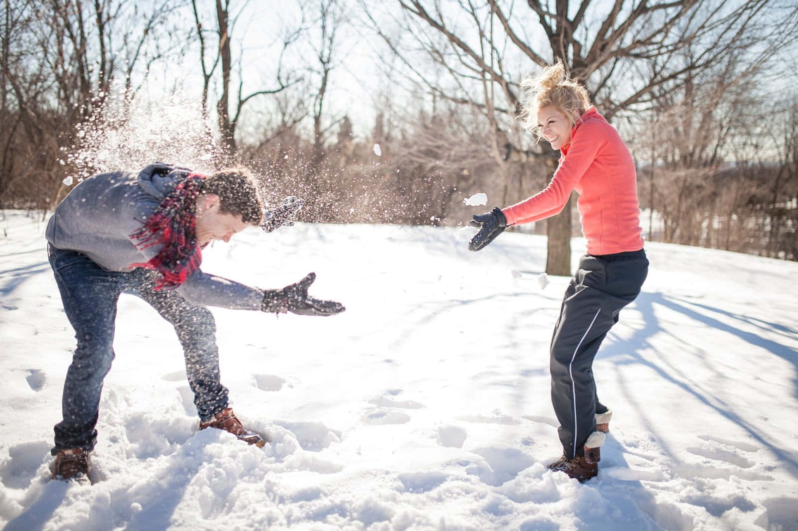 Snowball Fight 1600 X 1066 Wallpaper Wallpaper