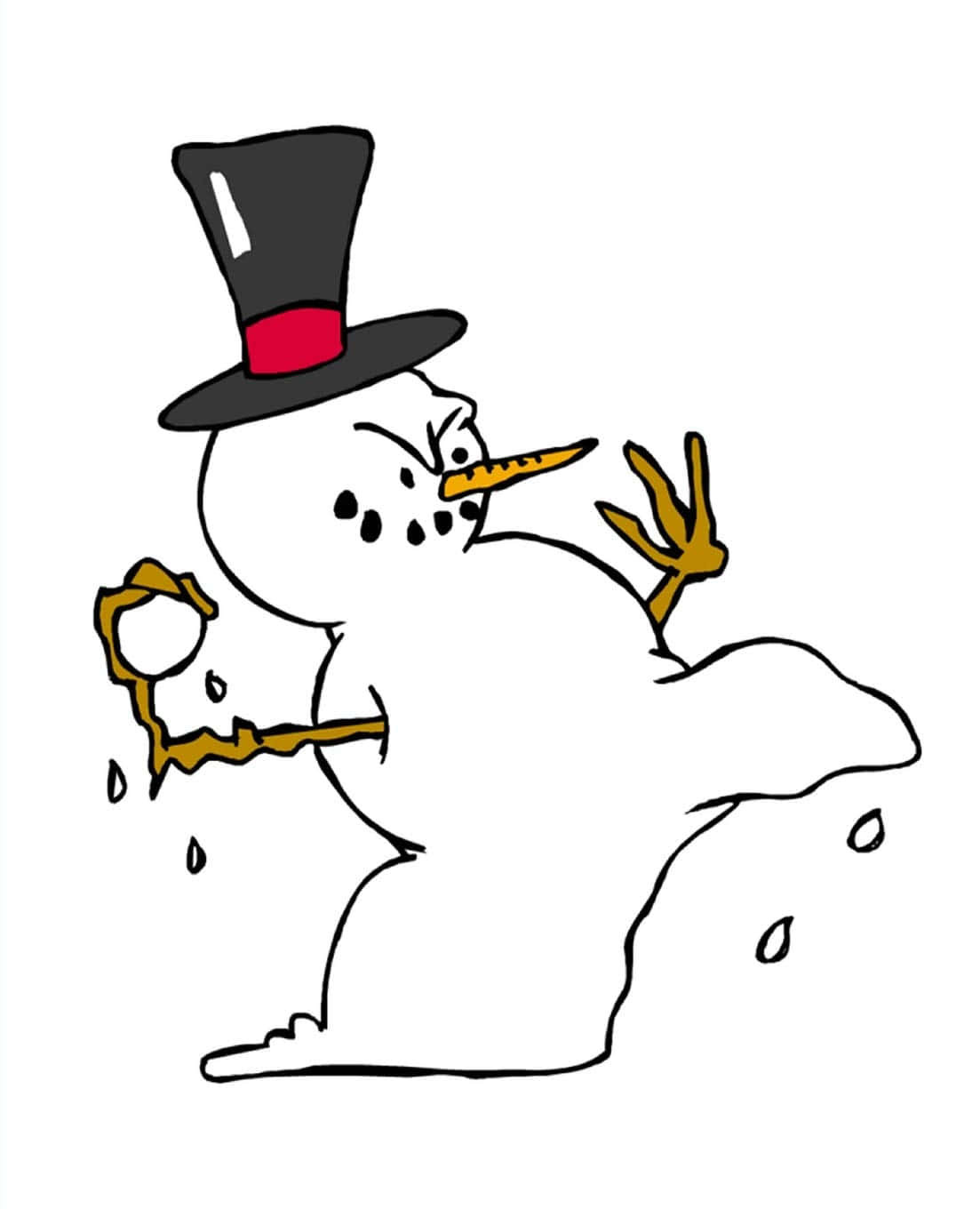 Snowman Readyfor Snowball Fight Wallpaper