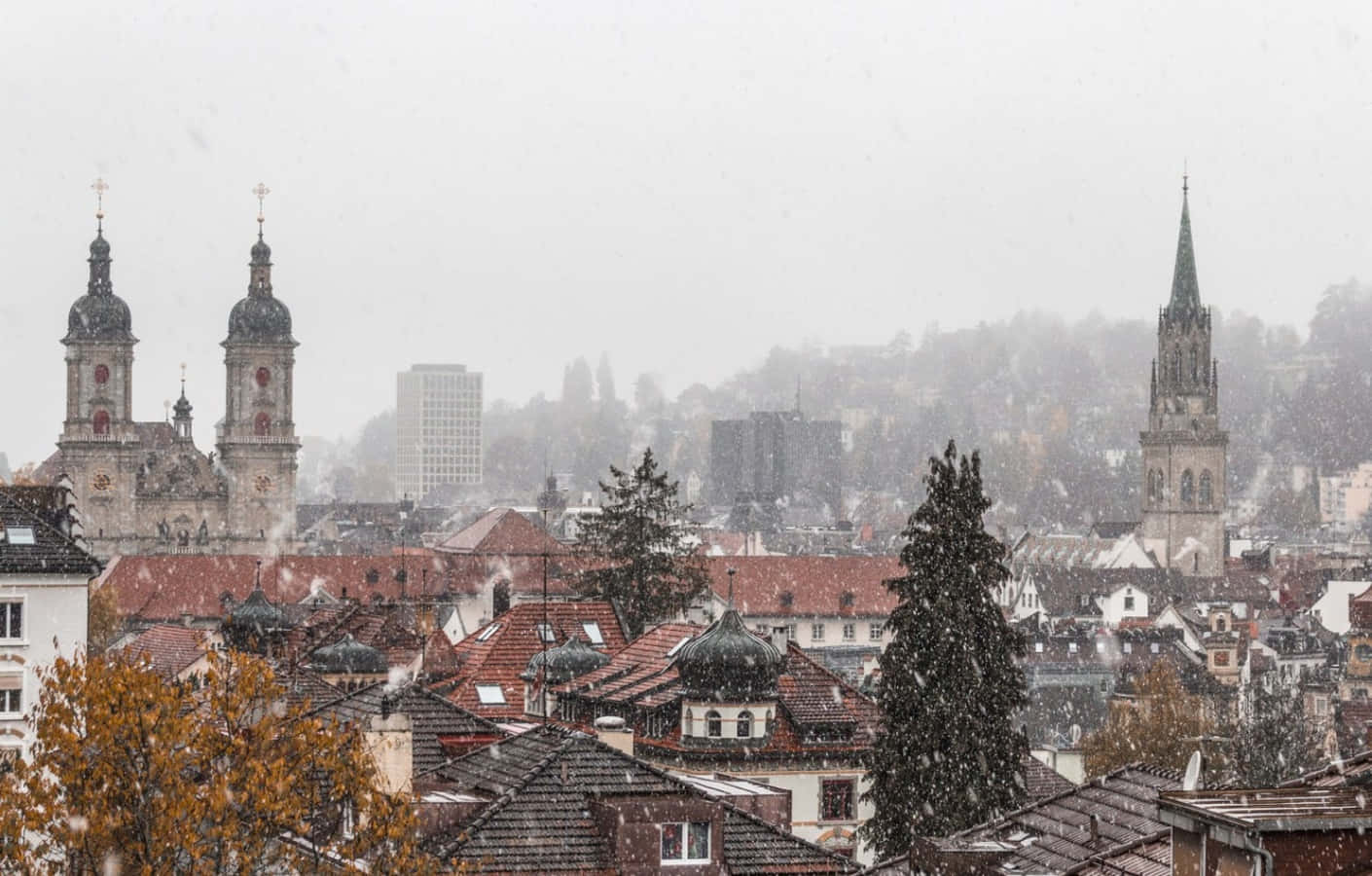 Snowy_ St_ Gallen_ Cityscape Wallpaper