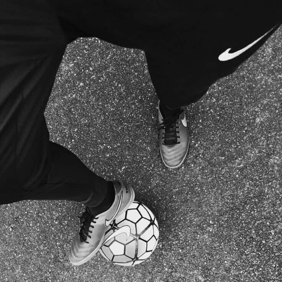 Soccer Aesthetic Black And White Wallpaper