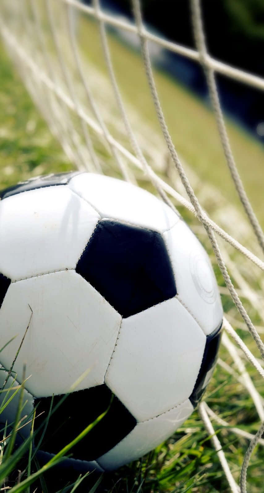 Soccer Ball In Net Goal Moment Wallpaper