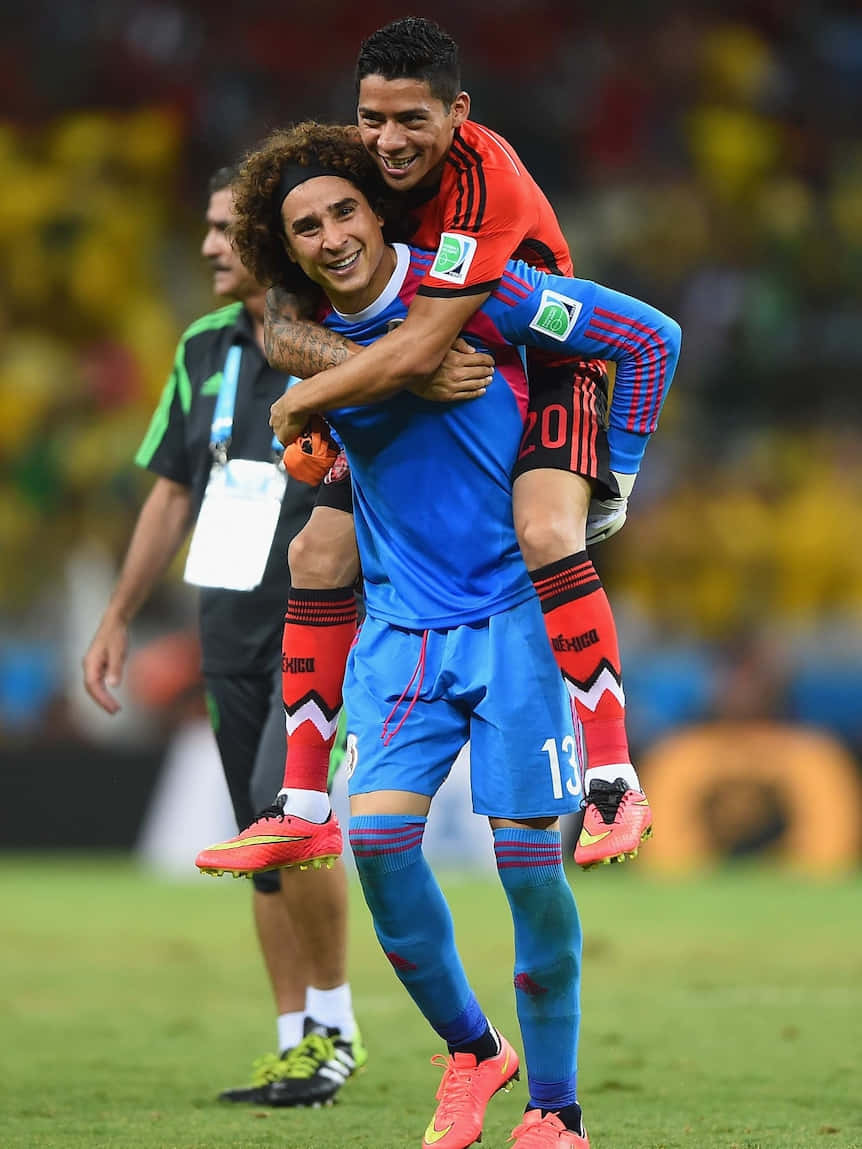 Soccer Celebration Piggyback Wallpaper