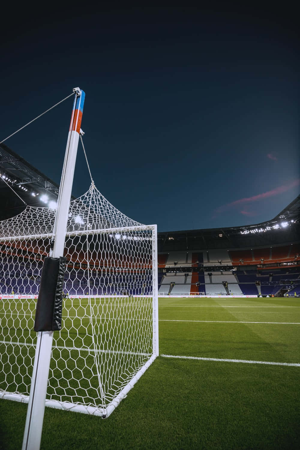 Soccer Goal Postat Stadium Night Wallpaper