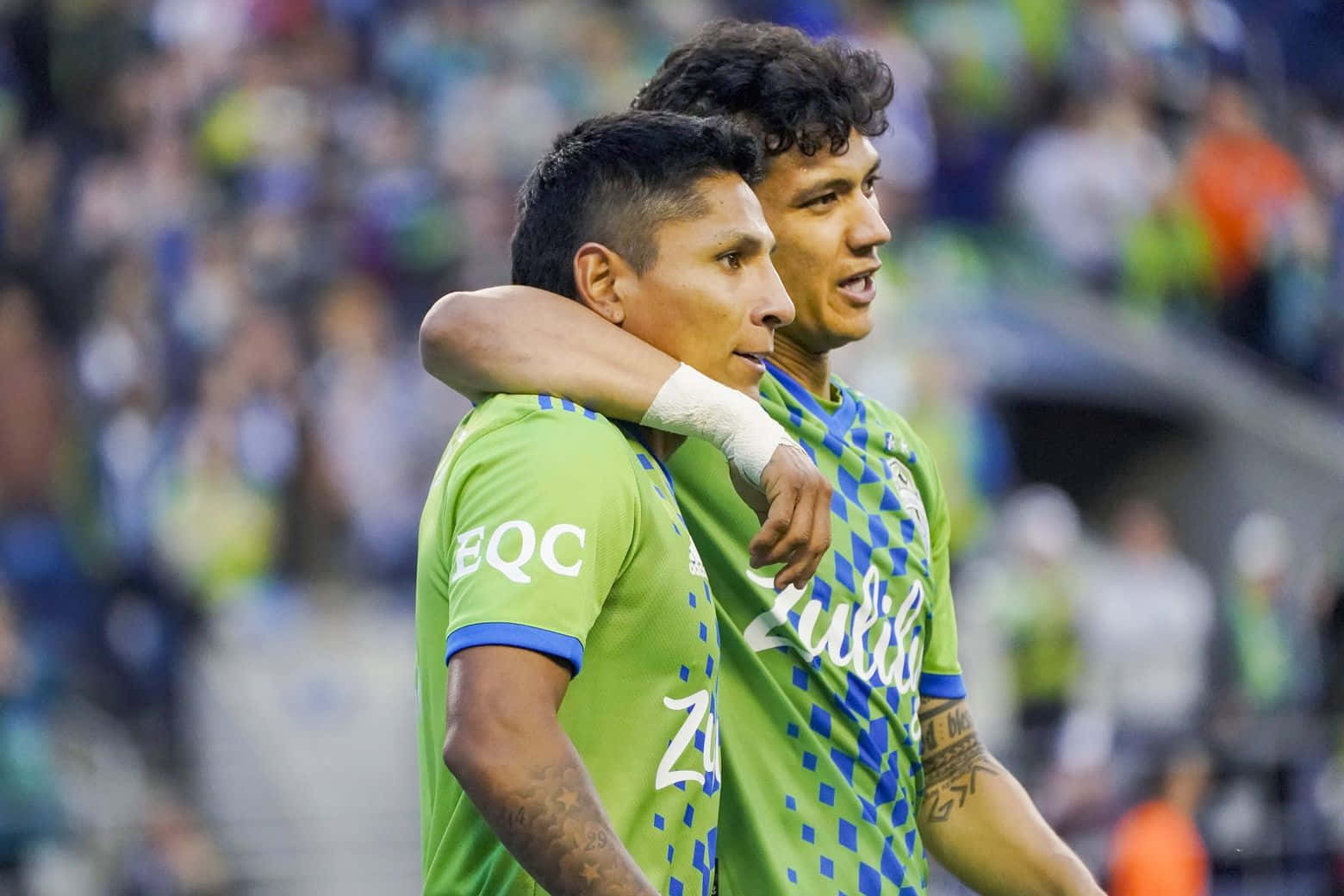 Soccer Player Raul Ruidiaz And Fredy Montero Wallpaper